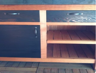 Redwood Concrete Outdoor Kitchen