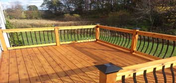 knotty cedar deck