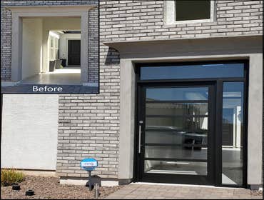 Before and After Beautifully Custom Crafted Thermally Broken Aluminum Door System
