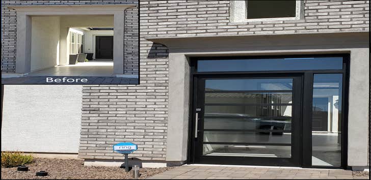 Before and After Beautifully Custom Crafted Thermally Broken Aluminum Door System
