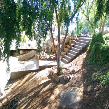 colored concrete steps