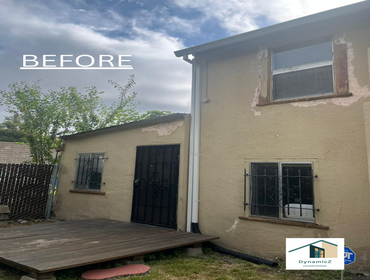 Before and after exterior paint and Stucco
