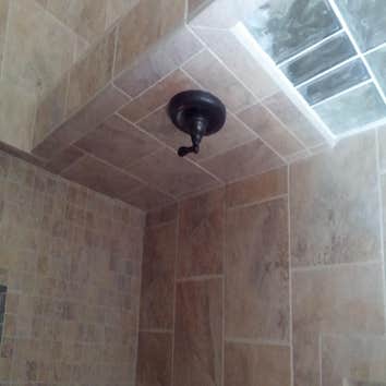 Oversize Stall Shower Glass Block