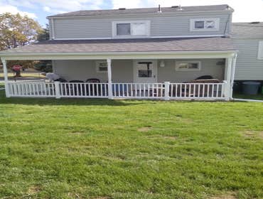 back porch built/railing
