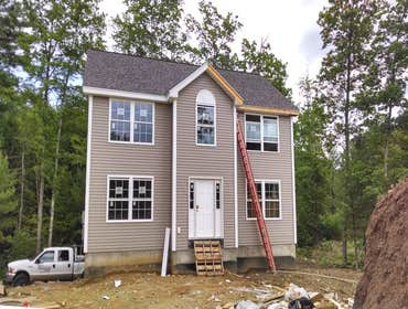 Photo(s) from Score Construction Services LLC This was a new house out in Concord NH, approximately 2,500 sq foot home. 8,500 sq ' of drywall.