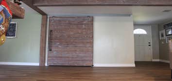 Exposed wood post and beams