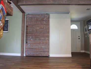 Exposed wood post and beams