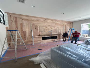 Photos by Cusolito Property Solutions #4 Accent wall recreation. Our team helped our client create a cost-effective way to make an accent wall that wou