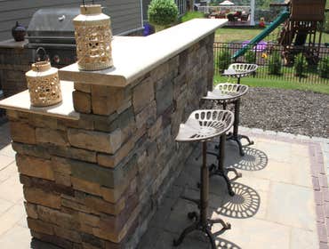 Outdoor bar area