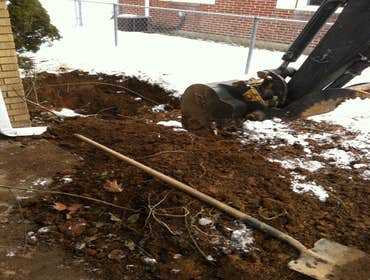 Residential Drainage Trench