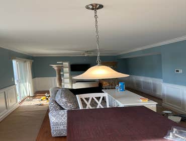 Photos by Flores Home Improvement LLC #1 Roof replacement paint wainscoting installation frame and drywall installation