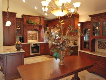 Viars residence Staten Island NY We created, thru the design of Independent Kitchen & Bath, a beautiful Cherry Kitchen and Matching Dining room table a