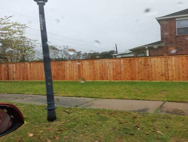 Wood fence install