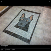 Photos by First Choice Services #4 Custom Mosaic of Family dog incorporated into tile floor done from a picture.