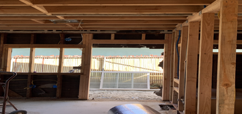 Photos by Idm Framing #2 ADU conversion, existing garage was 395sqft with a new addition of 291sqft 2 bed 1 bath ADU, 2x8 ceiling joist were added to 