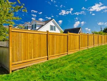 wood privacy fence