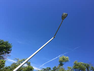 New outside pole light