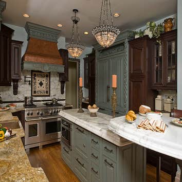 Bucks County Kitchen Renovation The stone hood high lights this Bucks County Kitchen