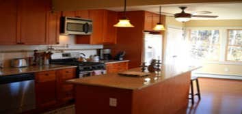 Hurley NY Kitchen Remodel Completely new kitchen was built along with a laundry room. The kitchen included solid maple mission style kitchen cabinets, 