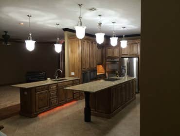 Okc Remodel Beautiful kitchen remodel with custom Barn door on pantry. bathroom remodel in edmond