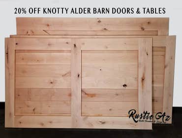 Our Work We take pride in our pieces, whether they are a barn door made of knotty alder wood, or a custom closet that will increase the value of your h