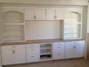 Cabinets in living room