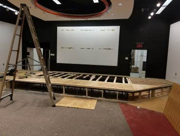 Church Stage and Media room-COMMERCIAL Voluntarily assisted in the building of our church's stage and media room during their relocation