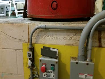 Old thermostat and conduit
