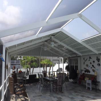 Larry & Elain L covered screen
