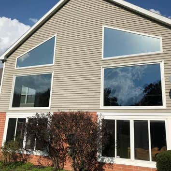 Photos by Professional Window Installers #1 Large bow and 8 windows. Fiberglass Andersen’s for this project