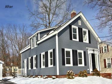 33 West Main St. Merrimac, MA Single family full renovation, 3 bed, 2 bath, kitchen, siding, floors, systems, etc.