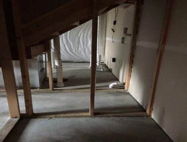 mudroom before construction