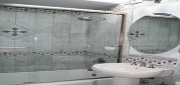 Classic Bath remodel, San Francisco In the bathroom, we decided to bring back some of that classic 40's marble tile detail, with some modern accents in