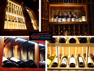 Lighted Wine Cellar Display Rows