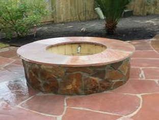 Concrete, Stamped and Stained. Outdoor Kitchens / Firepits