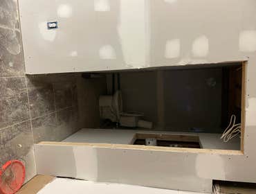 Photos by F Squared LLC #1 Renovated Beauty Salon
Demolition, framing, electrical, plumbing, drywall, paint, trim and flooring, also set up styling st