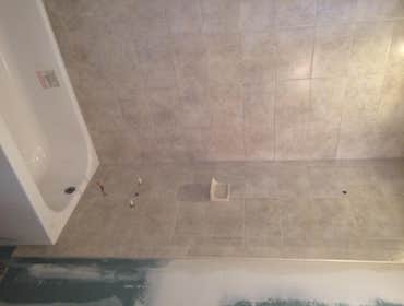 Bathroom tile job