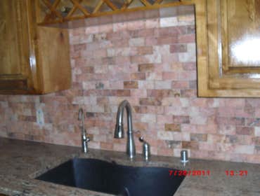 4106 Crestridge Kitchen remodel, tile floors, tile back splash, trim and painting