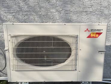 Photos by Stellitano Heating and Air Conditioning, Inc #2 Installation of a Mitsubishi ductless split system.