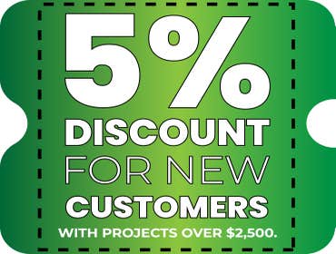 We offer you a comprehensive service. For new customer will get 5% discount with projects over $2,500.