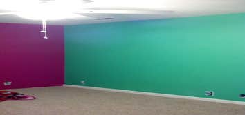 Borchers Drywall Project 1 This is a basement we had to refinish after the city water backed up and flooded their basement. We cut the sheetrock out 2 