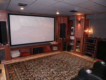 Photos from Vh improvement inc transforms a room in the basement into a media room