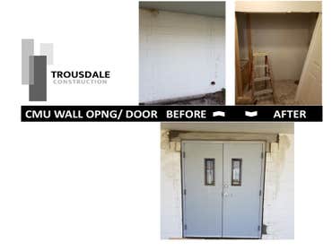 New Door in CMU Wall New Door/Opening in Exist CMU Wall