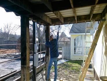 Home Fire Cedar Porch Tear Out