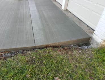 Concrete driveway
