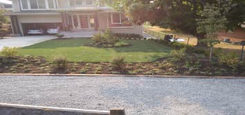 Photos by Rc Healthy Lawns #1 Full yard restoration pavers, retaining walls, vegetable gardens, flower beds, sod, shrugs ,plants and trees.