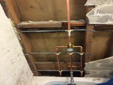 Plumbing remodels Rough in plumbing pictures and finish pictures