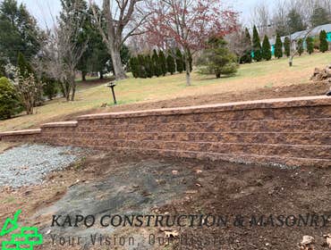 Retaining Wall done in Bethany CT