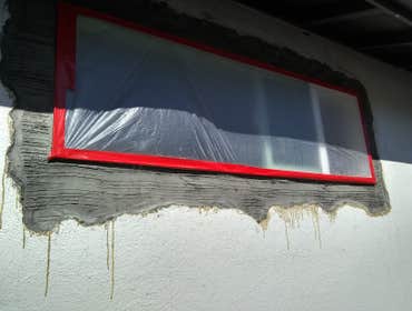 Window patches Sand finish texture match