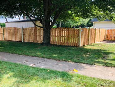 Wood and Vinyl Fence
